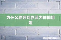 为什么称呼刘亦菲为神仙姐姐
