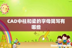 CAD中柱和梁的字母简写有哪些