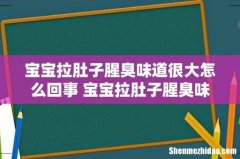 宝宝拉肚子腥臭味道很大怎么回事 宝宝拉肚子腥臭味道很大怎么办