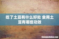 吃了土豆有什么好处 食用土豆有哪些功效