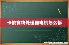 卡梭食物处理器电机怎么拆