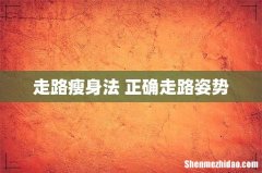走路瘦身法 正确走路姿势