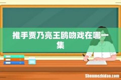 推手贾乃亮王鸥吻戏在哪一集