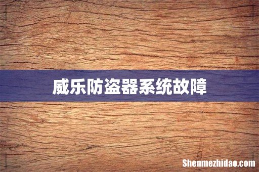 威乐防盗器系统故障