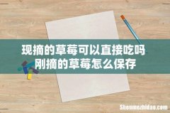 现摘的草莓可以直接吃吗 刚摘的草莓怎么保存