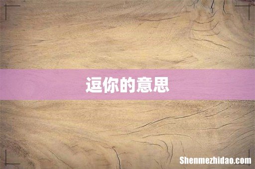 逗你的意思