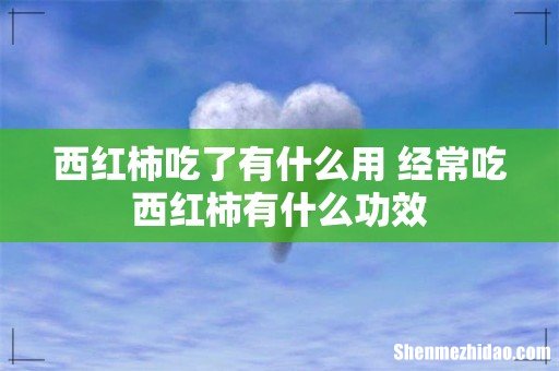 西红柿吃了有什么用 经常吃西红柿有什么功效