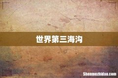 世界第三海沟
