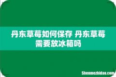 丹东草莓如何保存 丹东草莓需要放冰箱吗