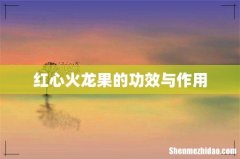红心火龙果的功效与作用