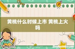 黄桃什么时候上市 黄桃上火吗