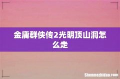 金庸群侠传2光明顶山洞怎么走