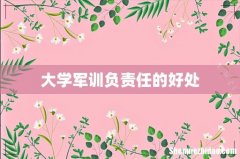 大学军训负责任的好处