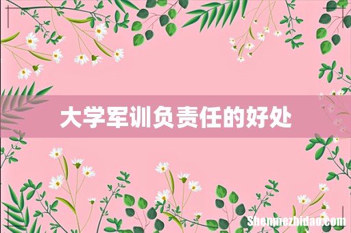 大学军训负责任的好处