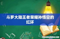 斗罗大陆王者荣耀孙悟空的红环