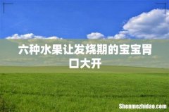 六种水果让发烧期的宝宝胃口大开