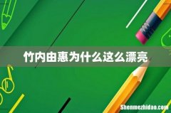 竹内由惠为什么这么漂亮