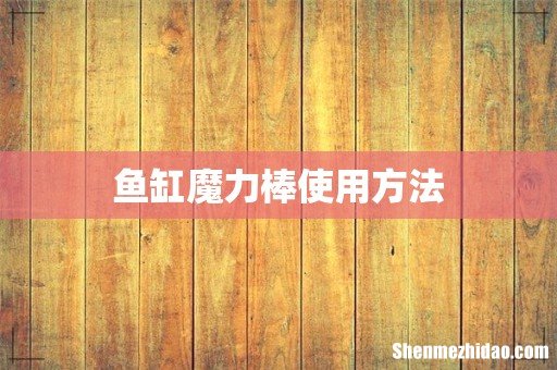 鱼缸魔力棒使用方法