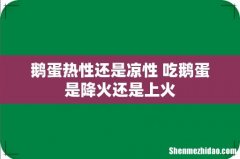 鹅蛋热性还是凉性 吃鹅蛋是降火还是上火