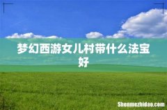 梦幻西游女儿村带什么法宝好