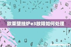 欧莱壁挂炉e3故障如何处理