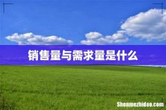销售量与需求量是什么