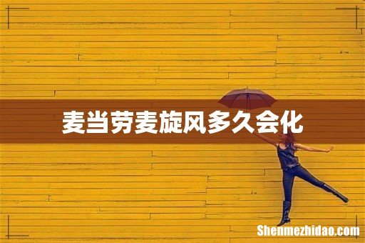 麦当劳麦旋风多久会化
