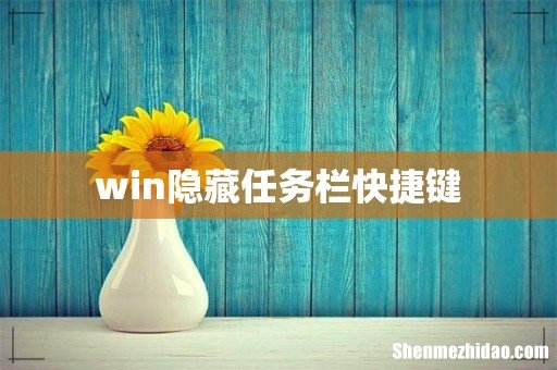 win隐藏任务栏快捷键