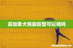 高加索犬熊版巨型可以骑吗