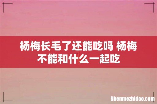 杨梅长毛了还能吃吗 杨梅不能和什么一起吃