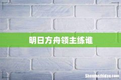 明日方舟领主练谁