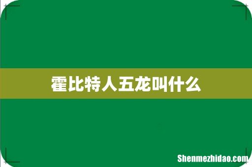 霍比特人五龙叫什么