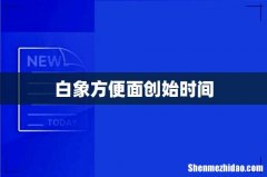白象方便面创始时间