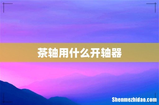 茶轴用什么开轴器