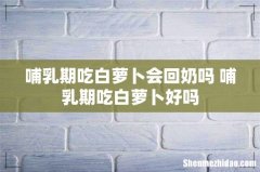 哺乳期吃白萝卜会回奶吗 哺乳期吃白萝卜好吗