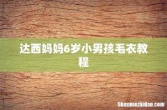 达西妈妈6岁小男孩毛衣教程