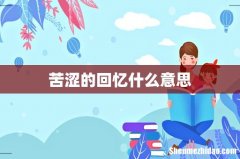 苦涩的回忆什么意思