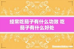 经常吃茄子有什么功效 吃茄子有什么好处