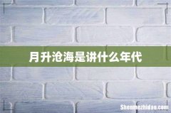 月升沧海是讲什么年代