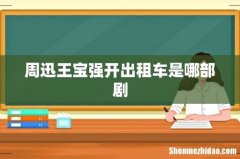 周迅王宝强开出租车是哪部剧