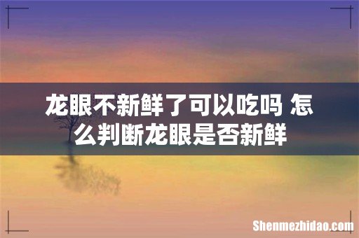 龙眼不新鲜了可以吃吗 怎么判断龙眼是否新鲜