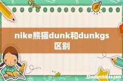 nike熊猫dunk和dunkgs区别