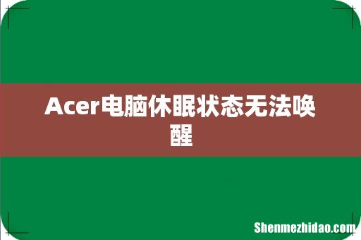 Acer电脑休眠状态无法唤醒