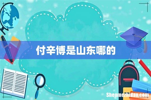 付辛博是山东哪的