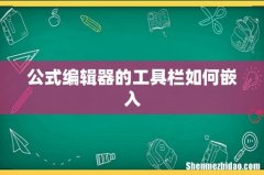 公式编辑器的工具栏如何嵌入