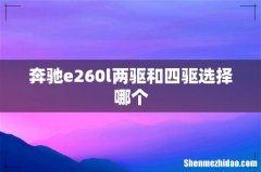 奔驰e260l两驱和四驱选择哪个