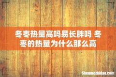 冬枣热量高吗易长胖吗 冬枣的热量为什么那么高