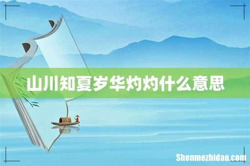 山川知夏岁华灼灼什么意思