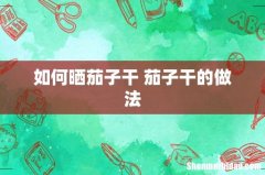 如何晒茄子干 茄子干的做法