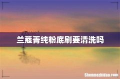 兰蔻菁纯粉底刷要清洗吗